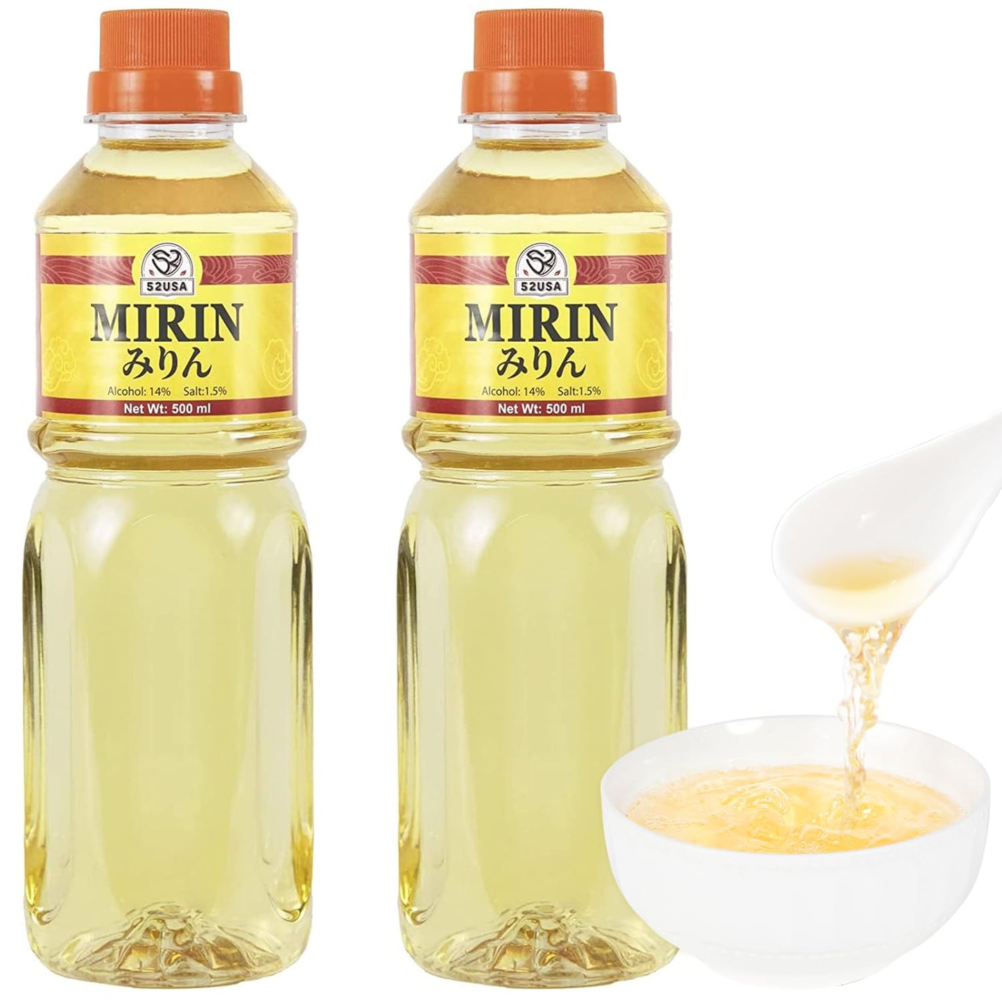 52USA Japanese Mirin – Natural Sweet Cooking Wine, 16.9oz (Pack of 1)