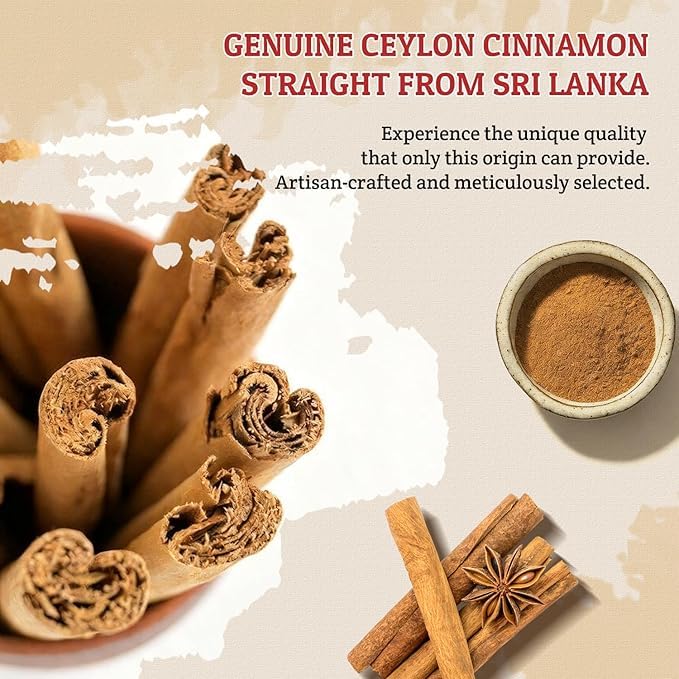 52USA Ceylon Cinnamon Sticks 1 Lb (16 oz), Whole Ceylon Cinnamon Stick, Perfect for Baking, Cooking & Beverages, Non-GMO, Kosher Certified - Cassia Cinnamon from Sri Lankan (453g)