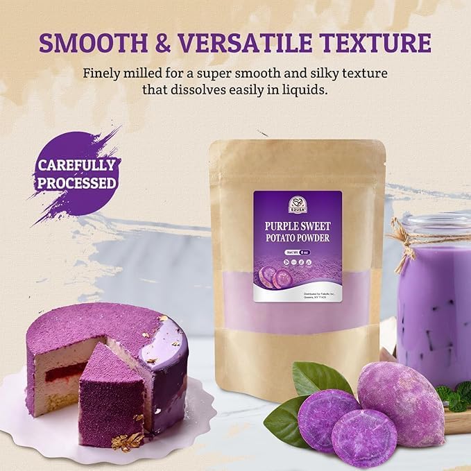 52USA Ube Powder 8 Oz, Purple Sweet Potato Powder, Natural Food Coloring