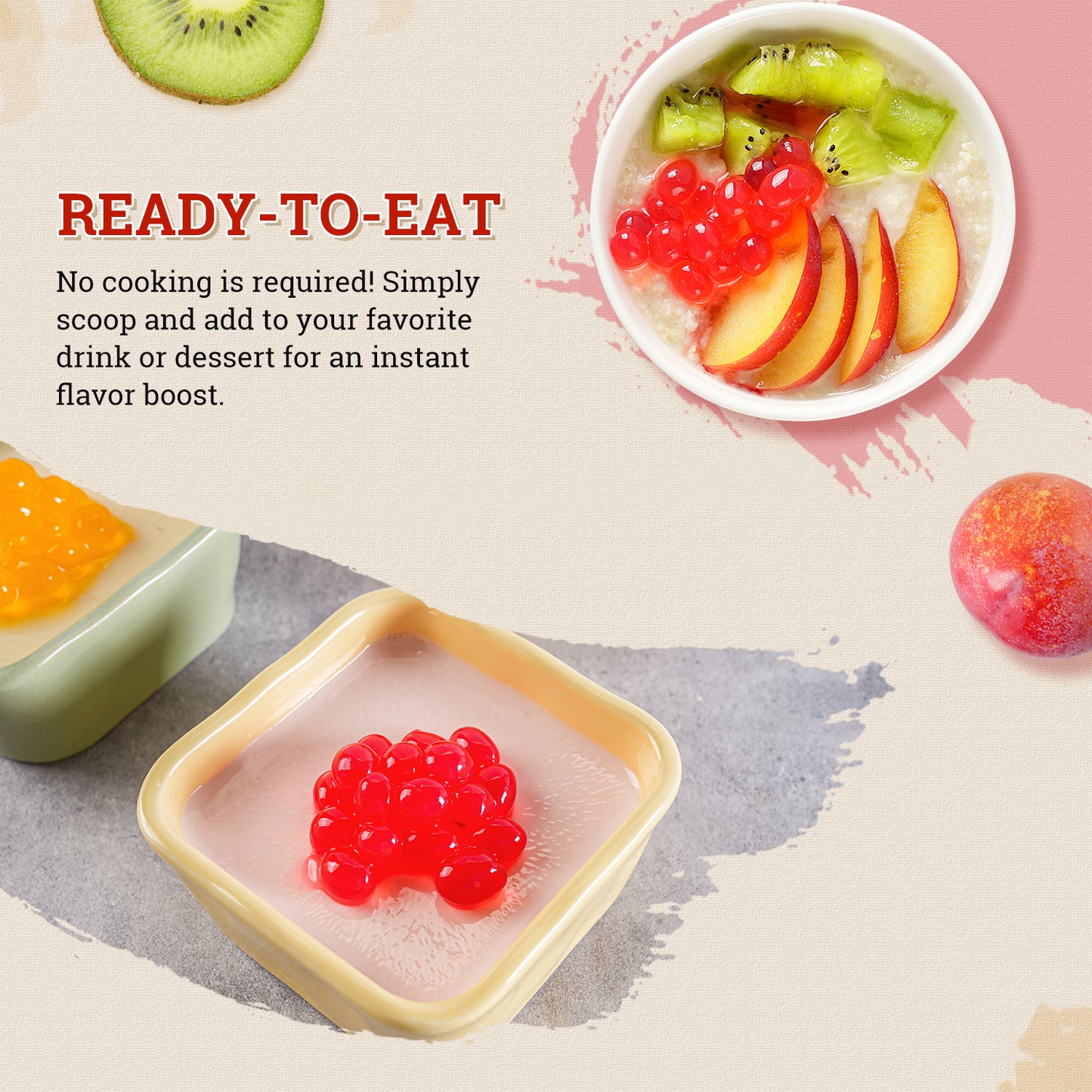 52USA Mango & Strawberry Popping Boba Duo: Mango 3.2kg + Strawberry 500g – DIY Topping Kit for Bubble Tea & Summer Drinks