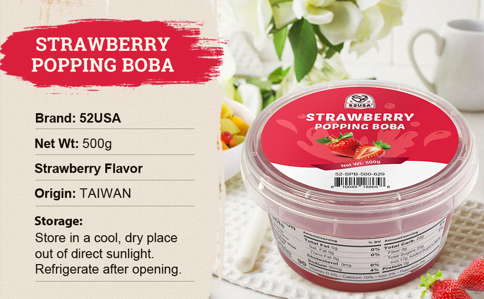 52USA Popping Boba Duo Bundle: 3.2kg Bulk Tub + 500g Pack – Assorted Fruit Flavors for Bubble Tea & Summer Drinks