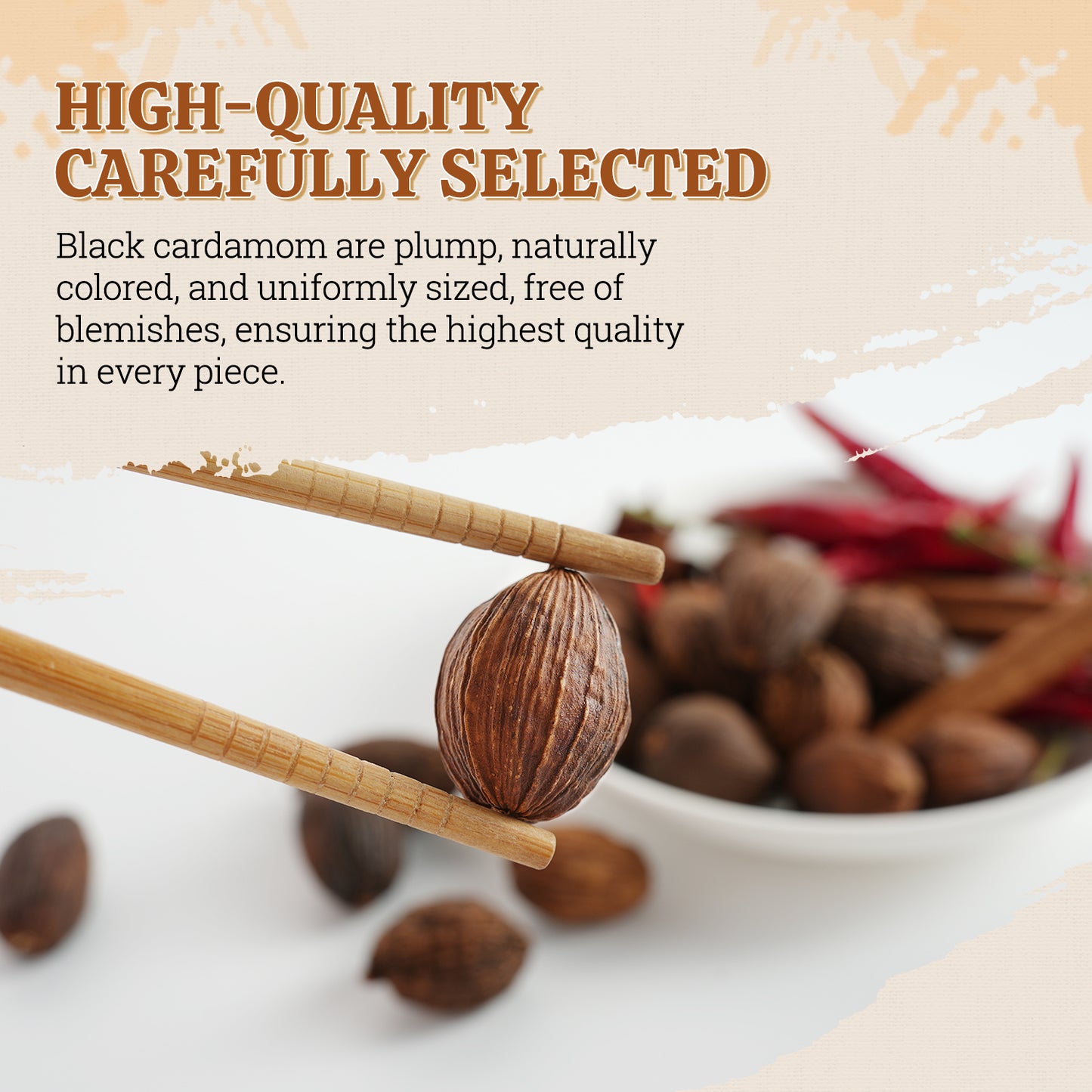 52USA Black Cardamom Pods, 4oz in Kraft Bag, NON GMO Verified, Black Cardamom Seeds - 100% Pure, Aromatic & Natural, Whole Cardamom Pods for Authentic Asian, Indian, and Global Cooking
