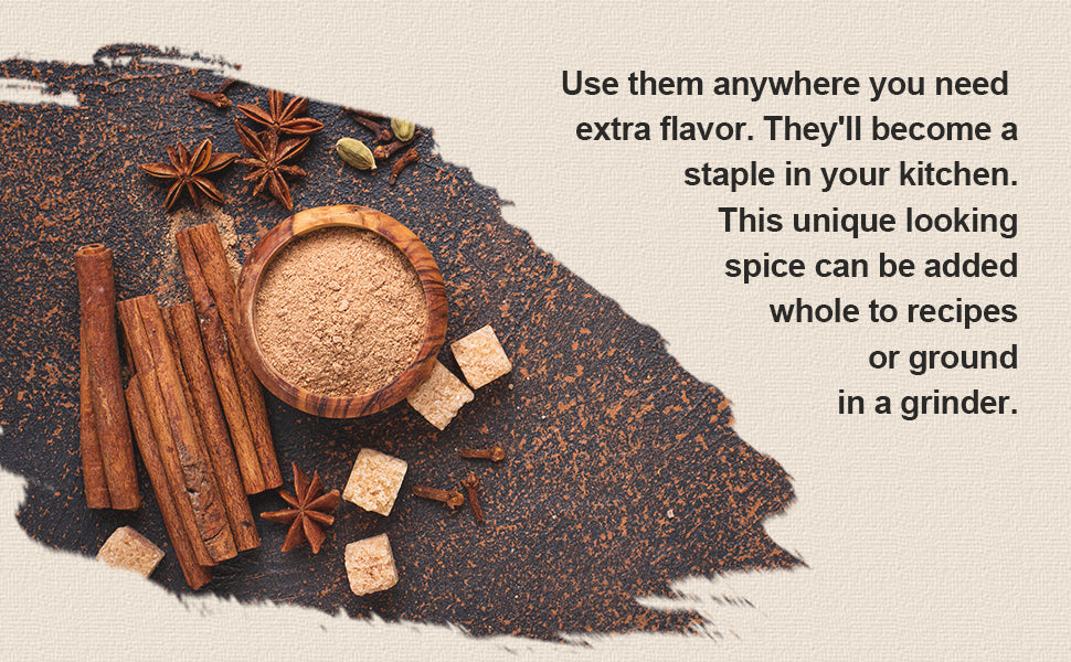 52USA Cinnamon Sticks, Star Anise, Whole Cloves - 4oz Each, All Natural Spice Set, No Preservatives, Perfect Kitchen Refill, Spice Gift Set