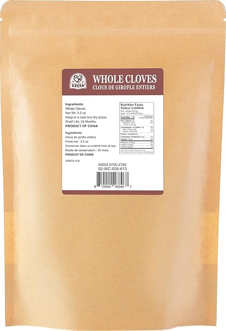52USA Cloves Whole 3.5 oz (Pack of 1), Hand Picked Whole Cloves, Great for Food, Tea, Baking and Meats, Gluten Free, All Natural | Non GMO | Kosher | Vegan