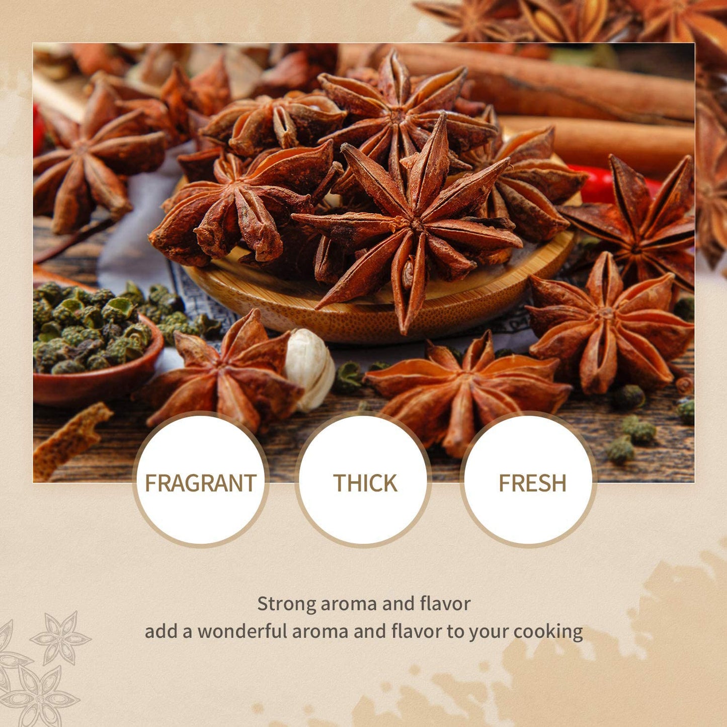 52USA Organic Star Anise, 4 Ounce (Pack of 1), NON-GMO Verified Chinese Star Anises Whole, Dried Star Anise Pods for Tea and baking