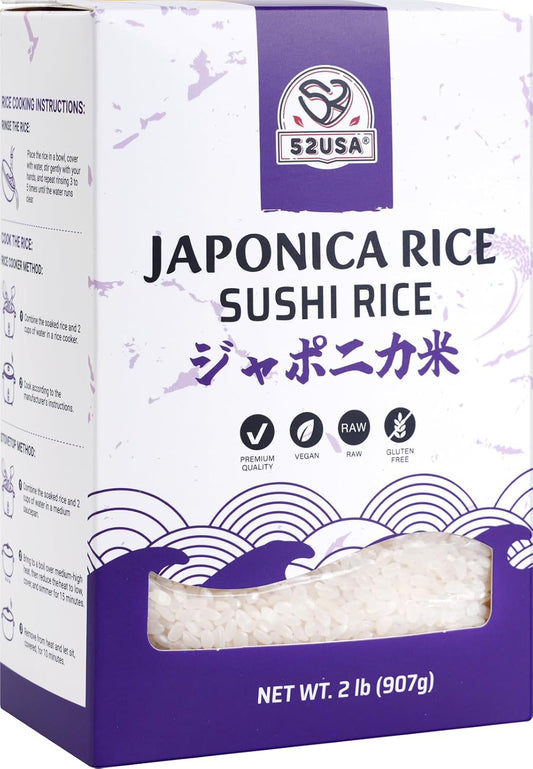 52USA Premium Japonica Sushi Rice, 2lbs