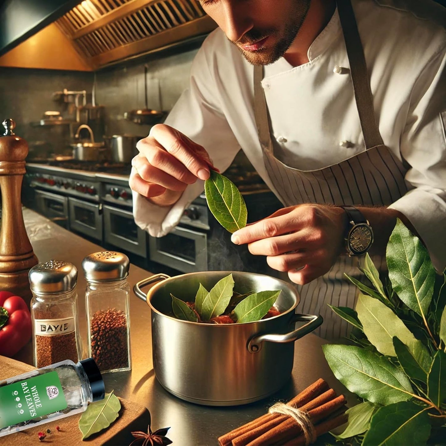 52USA Bay Leaves 2 oz, Whole Bay Leaves, All Natural, Gluten Free, Caffeine Free, No Sugar, Laurel Herbs for Cooking