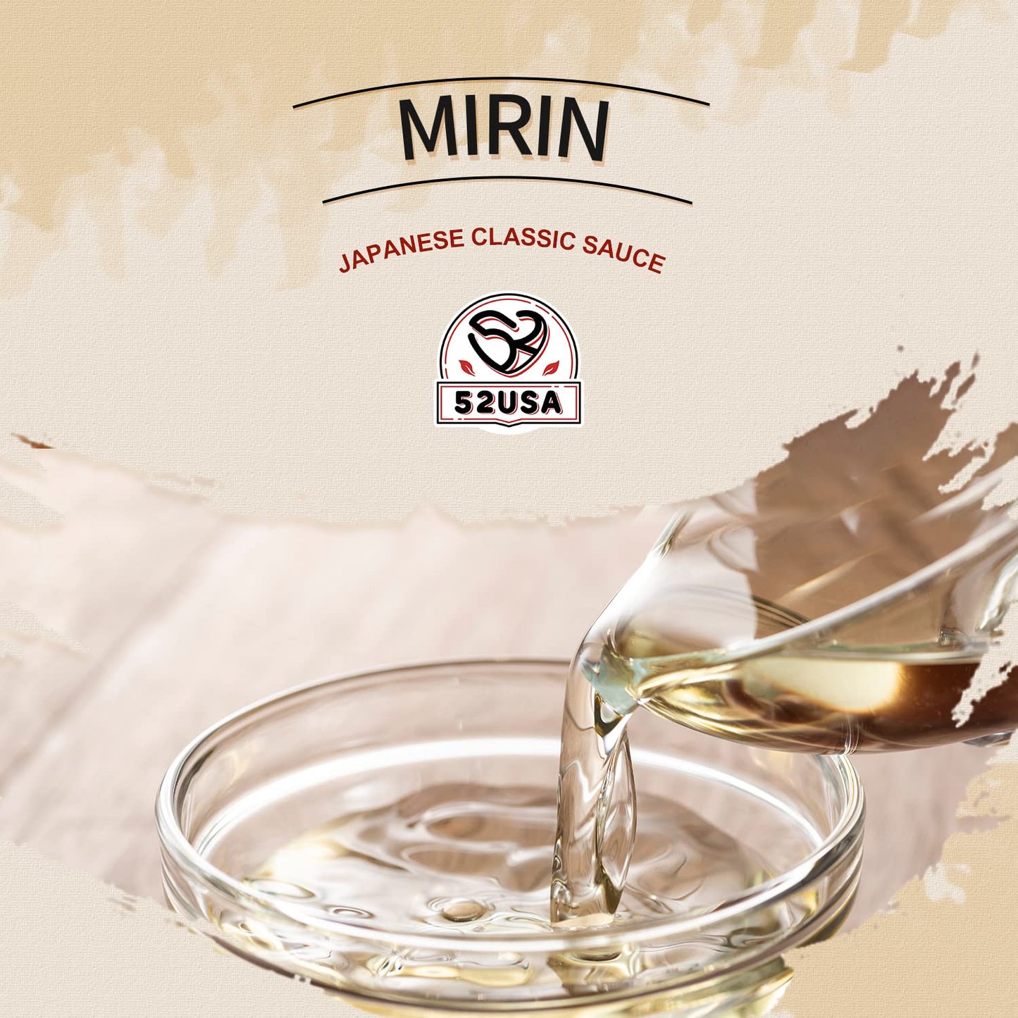 52USA Mirin Cooking Wine 16.9 FL OZ X2, Red Rice Cooking Wine & Seasoning Homemade Sauces, Marinades, Glazes, Salad Dressings, Sushi Rice, Ramen Noodles | Mirin Sauce & Seasoning Homemade Sauces, Marinades, Glazes, Salad Dressings