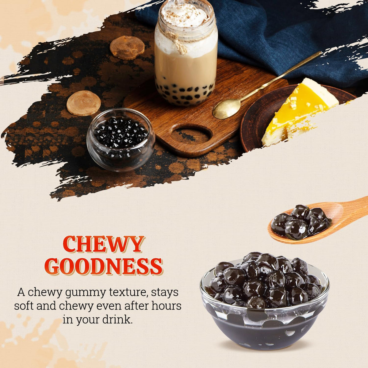 52USA Boba Tapioca Pearls 2.2LB, Fresh Bubble Tea Pearl Quick Cook Black Plearls for Milk Tea, Smoothies, Desserts and Drinks-Ready in 5 Minutes