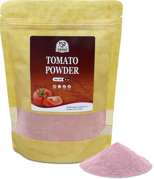52USA Tomato Powder, 8oz, Dehydrated Tomato Powder for Cooking, Sauce, Soup, Pasta & Pizza– Rich Tomato Flavor, Fine Tomatoes Powder, Non-GMO, Vegan, Gluten Free