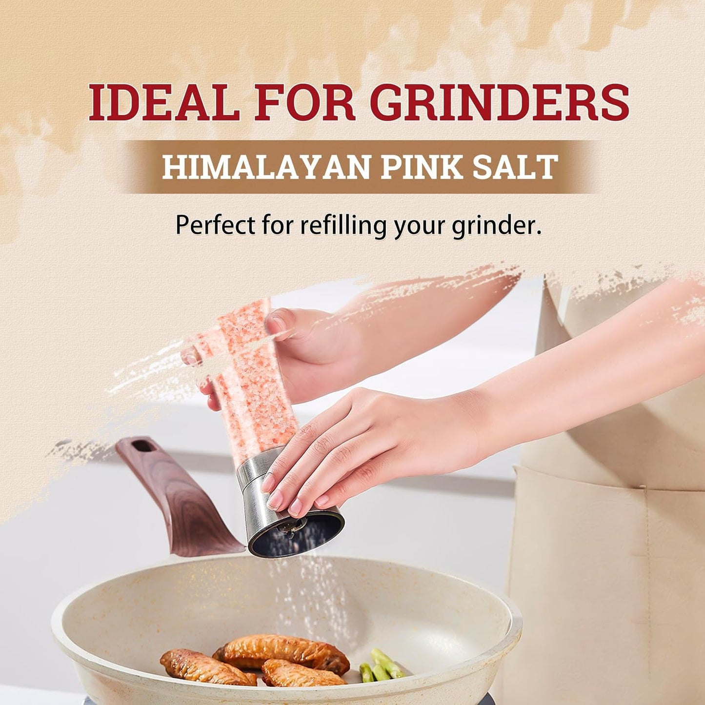 52USA Himalayan Pink Salt, Coarse Grain, 39 oz (2.4 LB), Pink Himalayan Sea Salt, Kosher Salt, Sea Salt for Grinder Refill, Himalayan Salt