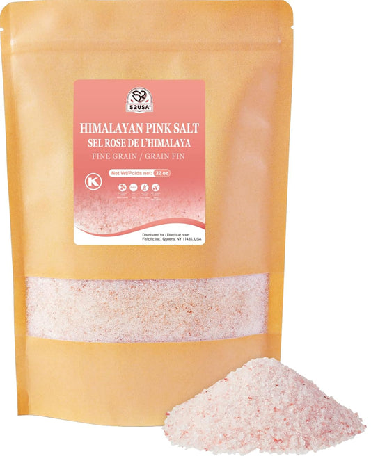 52USA Himalayan Pink Salt Fine, Fine Salt 2 lb, Pink Himalayan Sea Salt, Sea Salt, No Artificial Colors, No Additives, No Gluten, Rock Salt for Grinder Refill, Kosher Salt