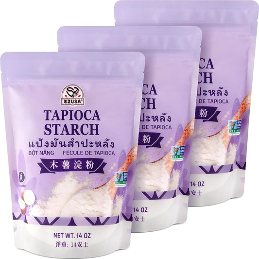 52USA Tapioca Starch, 3 Pack (42oz Total) | Tapioca Flour from Cassava Root | Gluten Free Flour Substitute