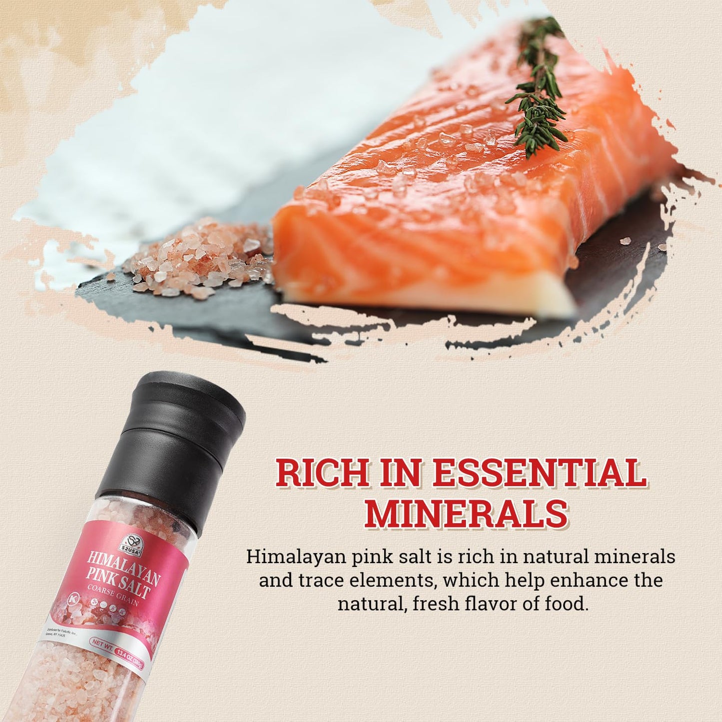 52USA Coarse Himalayan Pink Salt – 380g