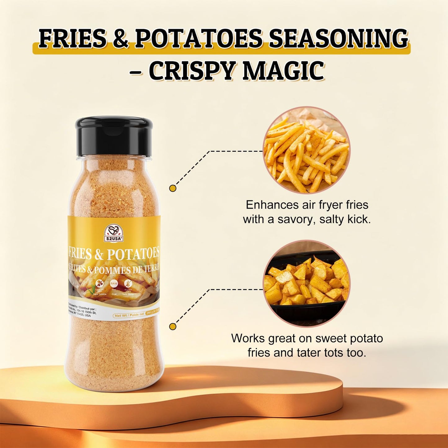 52USA Air Fryer Seasoning Blends Gift Set, 4 Pack Assorted Cooking Spices–Fries Potatoes, Pizza, Roast Veggies, Chicken BBQ Seasoning Mix, Purpose Dry Rub Spice Kit for Air Fryer Oven Grilling Cooking