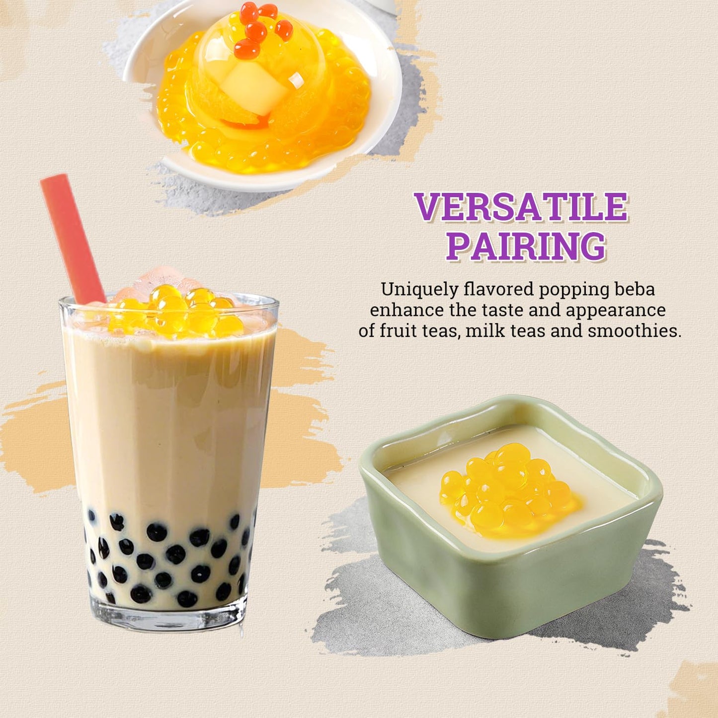 52USA Passion Fruit Popping Boba, 500g