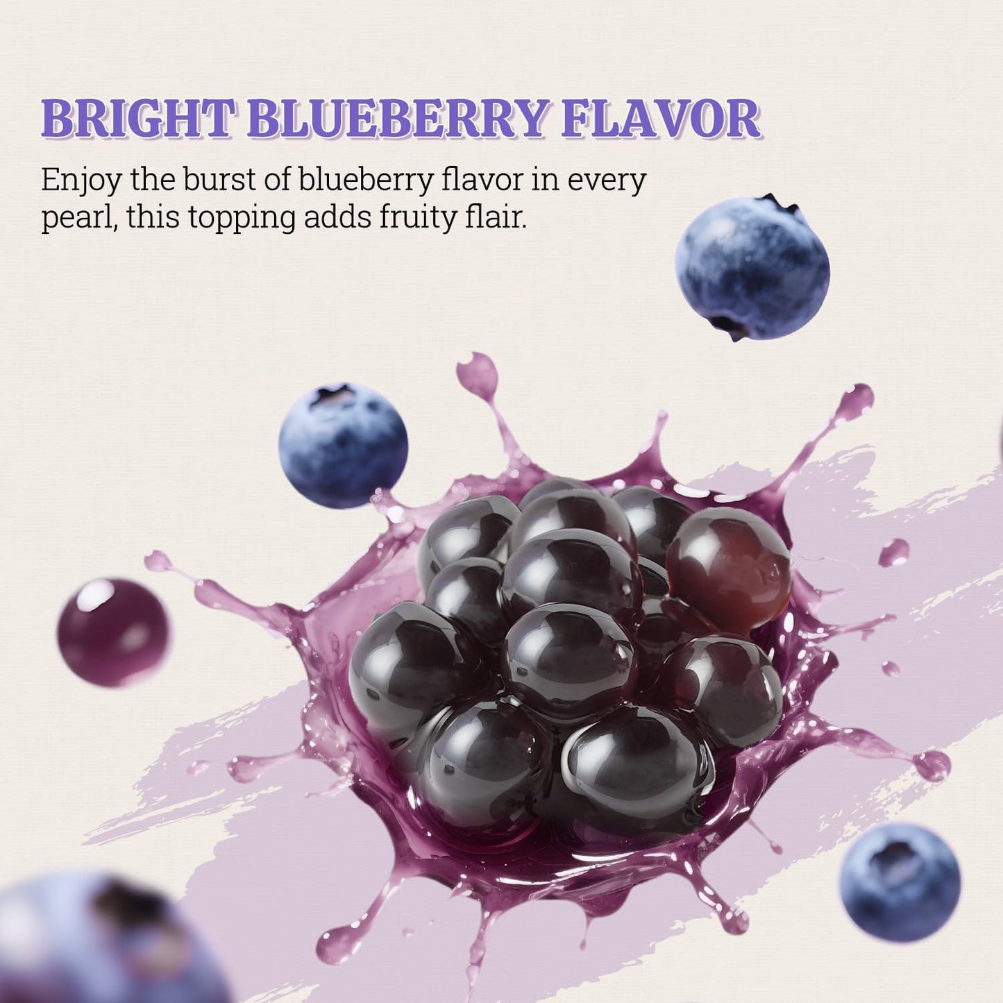 52USA Blueberry Popping Boba 1.1 Pound (Pack of 2), Bursting Popping Pearls | Boba Pearls for Bubble Tea, Beverages, Sweets, Ice Cream, Shakes, Desserts & Smoothies Topping