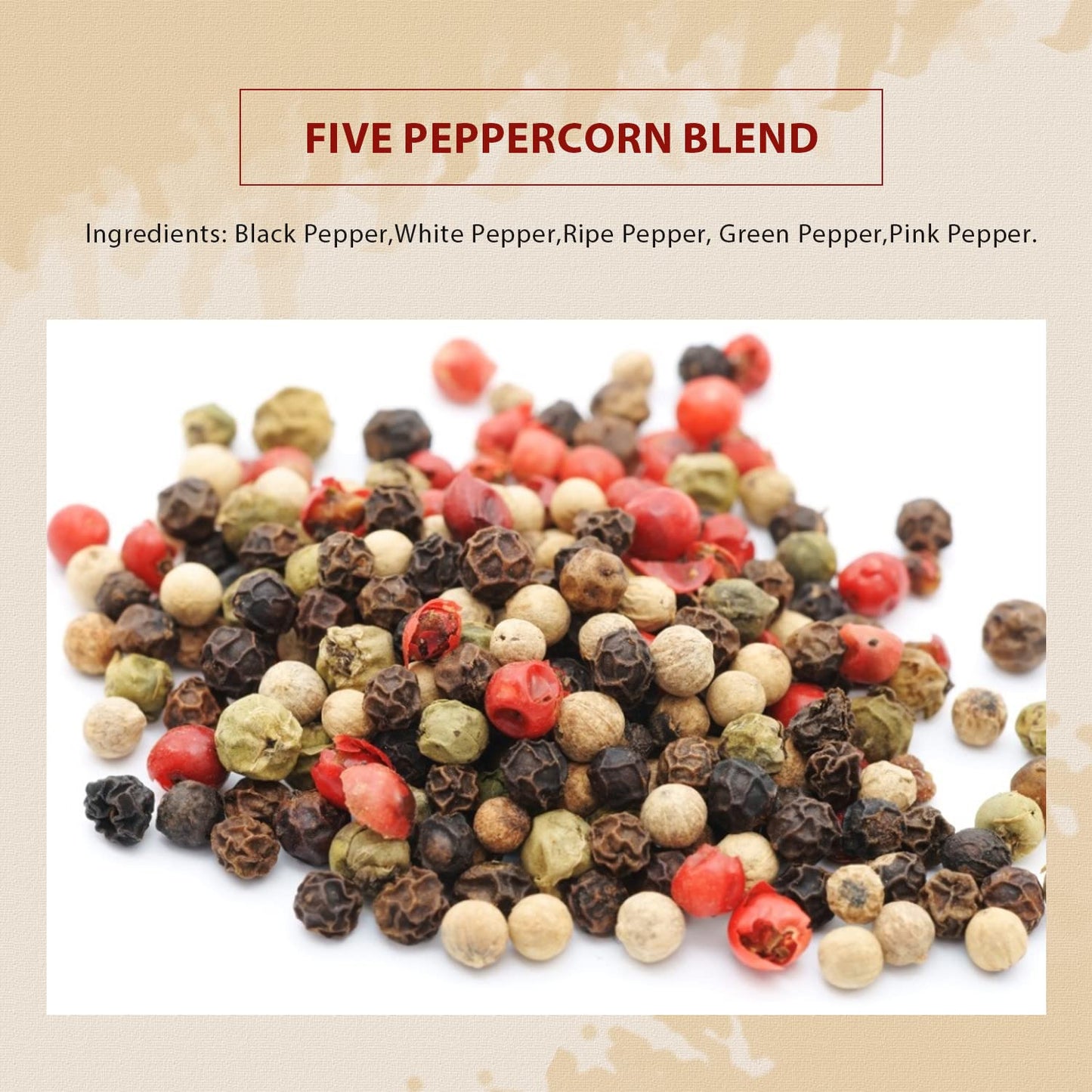Click to see full view 52USA Rainbow Peppercorns, 12oz, Peppercorn for Grinder Refill, Whole White Pepper corns, Red Peppercorn, Black Peppercorns, Mixed Peppercorns, Rainbow Pepper Mix