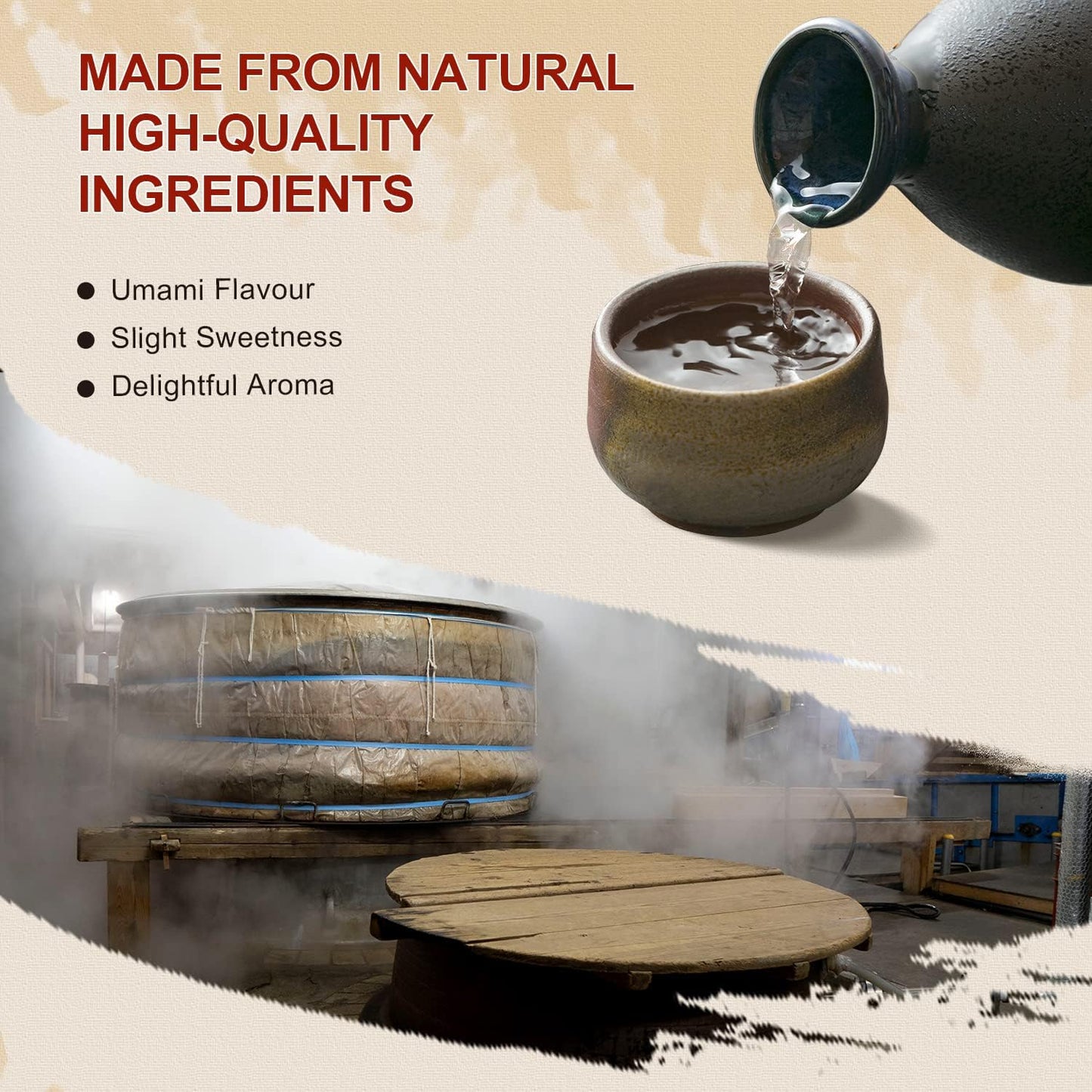 52USA Mirin, Japanese Mirin Cooking Wine, 16.9 FL OZ (Pack of 1), Red Rice Cooking Wine & Seasoning Homemade Sauces, Marinades, Glazes, Salad Dressings, Sushi Rice, Ramen Noodles, Less Sugar and Less Calories, Made with Natural Sugar