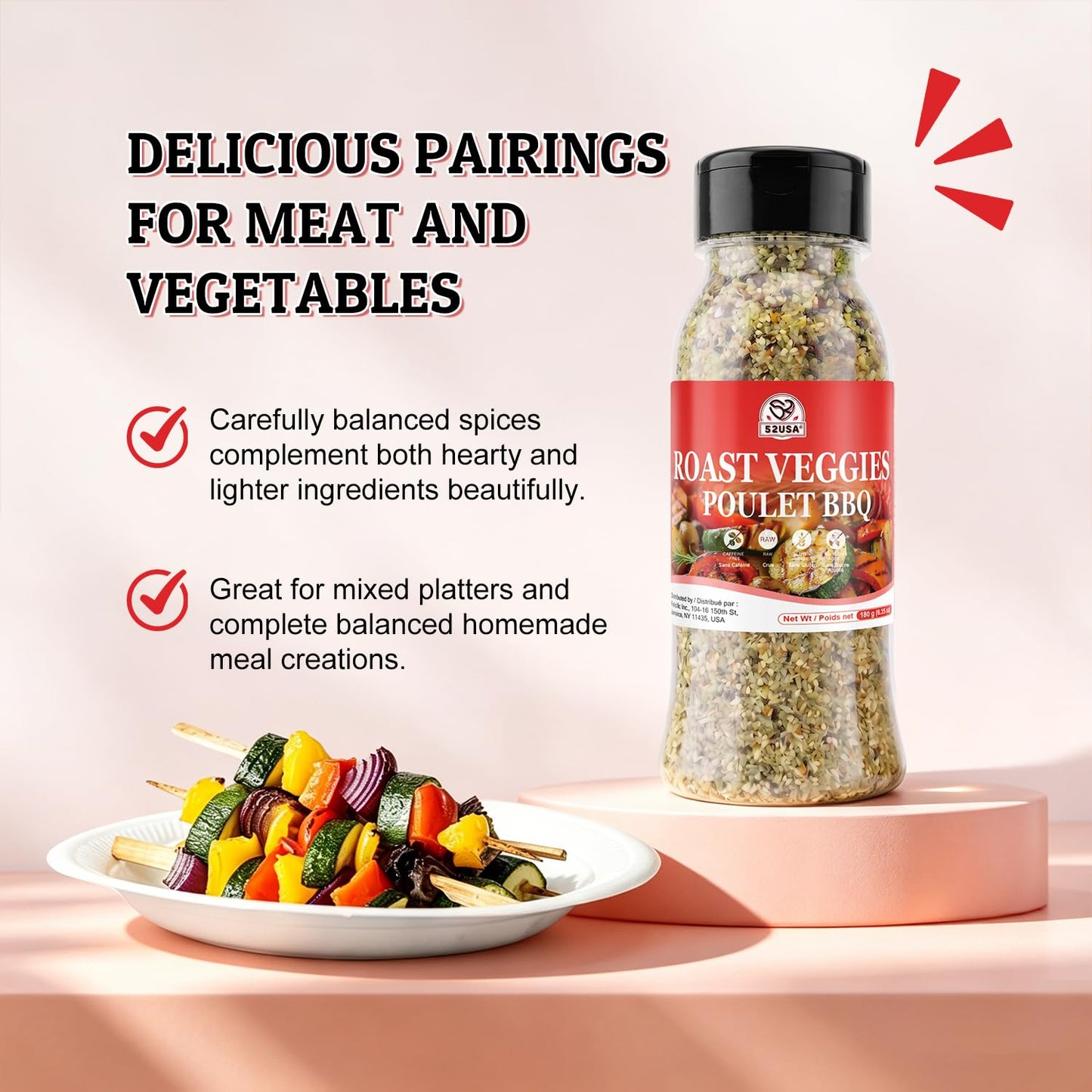 52USA Air Fryer Seasoning Blends Gift Set, 4 Pack Assorted Cooking Spices–Fries Potatoes, Pizza, Roast Veggies, Chicken BBQ Seasoning Mix, Purpose Dry Rub Spice Kit for Air Fryer Oven Grilling Cooking