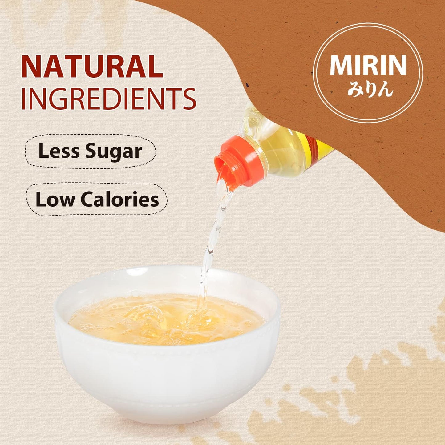 52USA Mirin, Japanese Mirin Cooking Wine, 16.9 FL OZ (Pack of 1), Red Rice Cooking Wine & Seasoning Homemade Sauces, Marinades, Glazes, Salad Dressings, Sushi Rice, Ramen Noodles, Less Sugar and Less Calories, Made with Natural Sugar