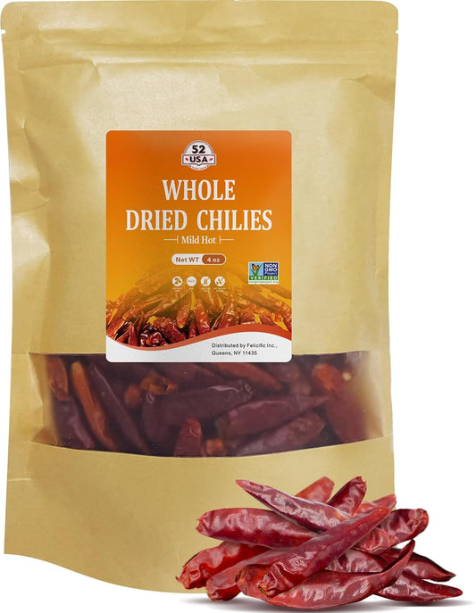 52USA Dried Chili Peppers, 4 OZ