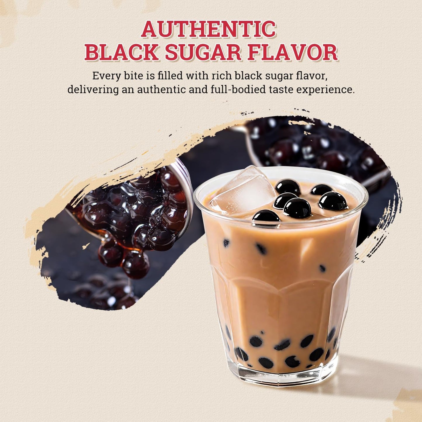 52USA Boba Tapioca Pearl, Black Sugar Flavor, Fresh Bubble Tea Pearl, 8.8 Oz (Pack of 2) – Ready in 5 Minutes, Soft & Chewy Black Tapioca Pearls for Milk Tea, Coffee, Smoothies & Desserts