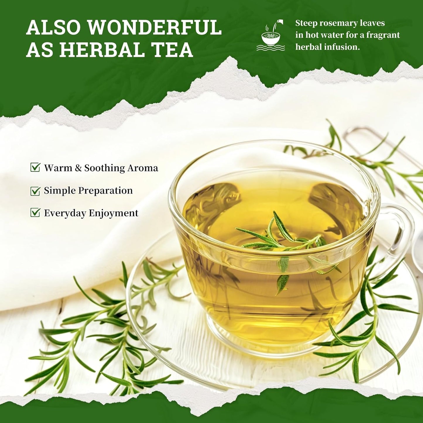 52USA Dried Rosemary Leaves, 3.5 oz (100g)