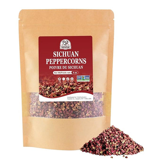 52USA Szechuan Peppercorns, Authentic Sichuan Peppercorns 8OZ, Mala Pepper