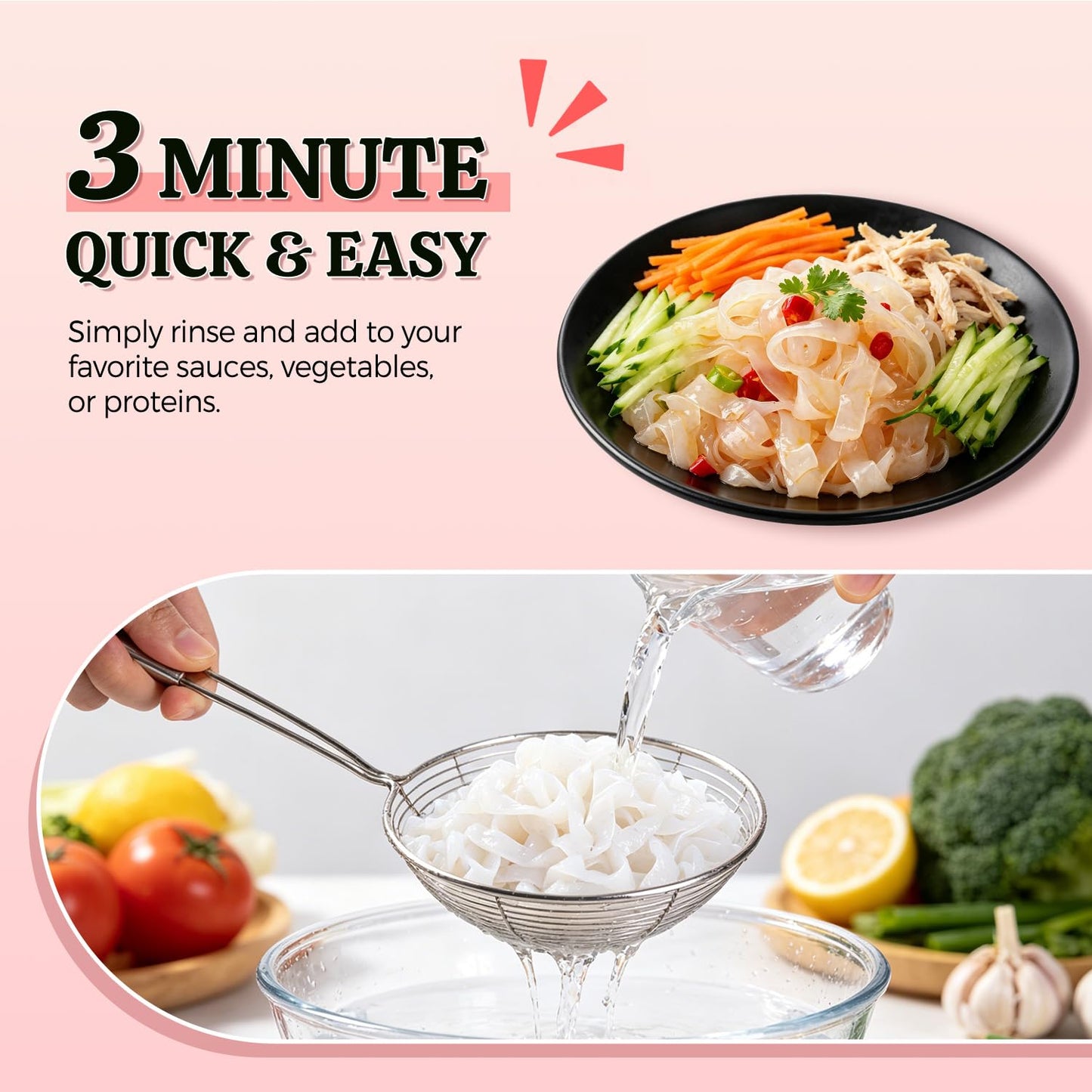 52USA USDA Organic Konjac Fettuccine Noodle, 6 Pack (52.8 oz Total) Low Carb Pasta Konjac Noodles, Keto and Paleo Friendly, Vegan, Gluten-Free, Sugar-Free Shirataki Noodles, Ready to Eat