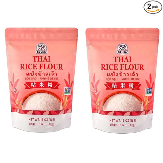 52USA Thai Rice Flour 32 Ounce (Basic), 2 Pound (Pack of 2), Rice Flour for Baking or Cooking