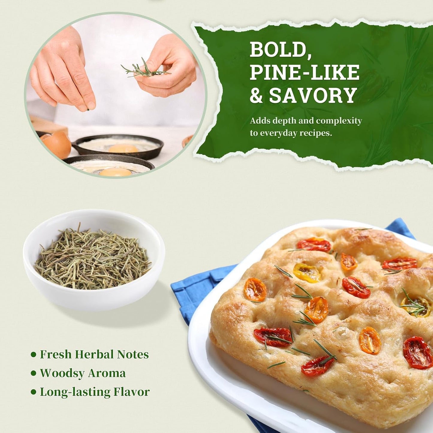 52USA Dried Rosemary Leaves, 3.5 oz (100g)