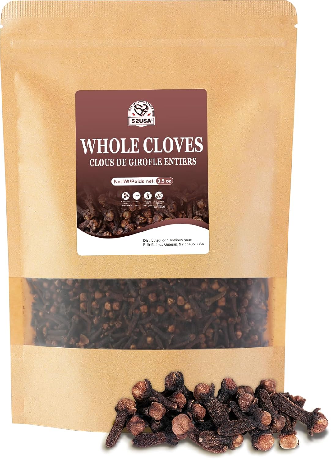 52USA Whole Spice Trio: Star Anise 4 oz + Cinnamon Sticks 4 oz + Whole Cloves 3.5 oz – 3-Pack Aromatic Spice Set for Baking, Tea & Braised Dishes