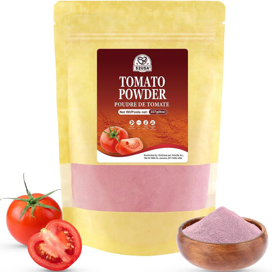52USA Tomato Powder, 8oz, Dried Tomato Powder for Cooking, 100% Natural | Rich Tomato Flavor, Fine Tomatoes Powder, Great for Baking, Resealable Pouch, Non-GMO, Vegan Friendly, Gluten Free, Bulk Size