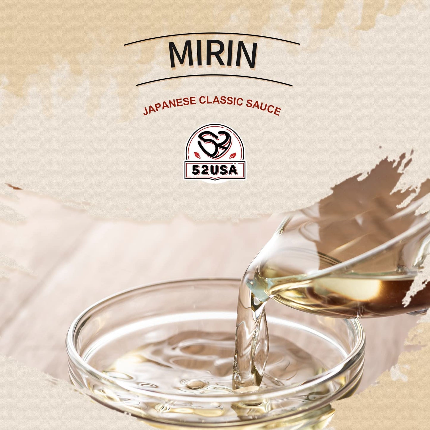 52USA Mirin, mirin japanese cooking wine, 500ml X2, Rice Cooking Wine & Seasoning Homemade Sauces, Marinades, Glazes, Salad Dressings, Sushi Rice, Ramen Noodles