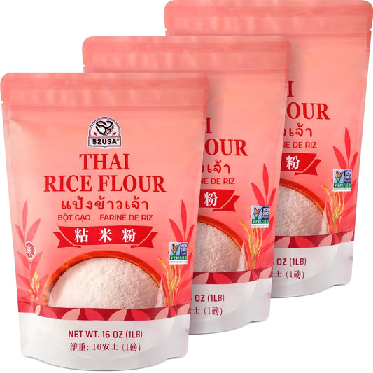 52usa Glutinous Rice Flour 16 oz, 3 packs (Total 3lb)