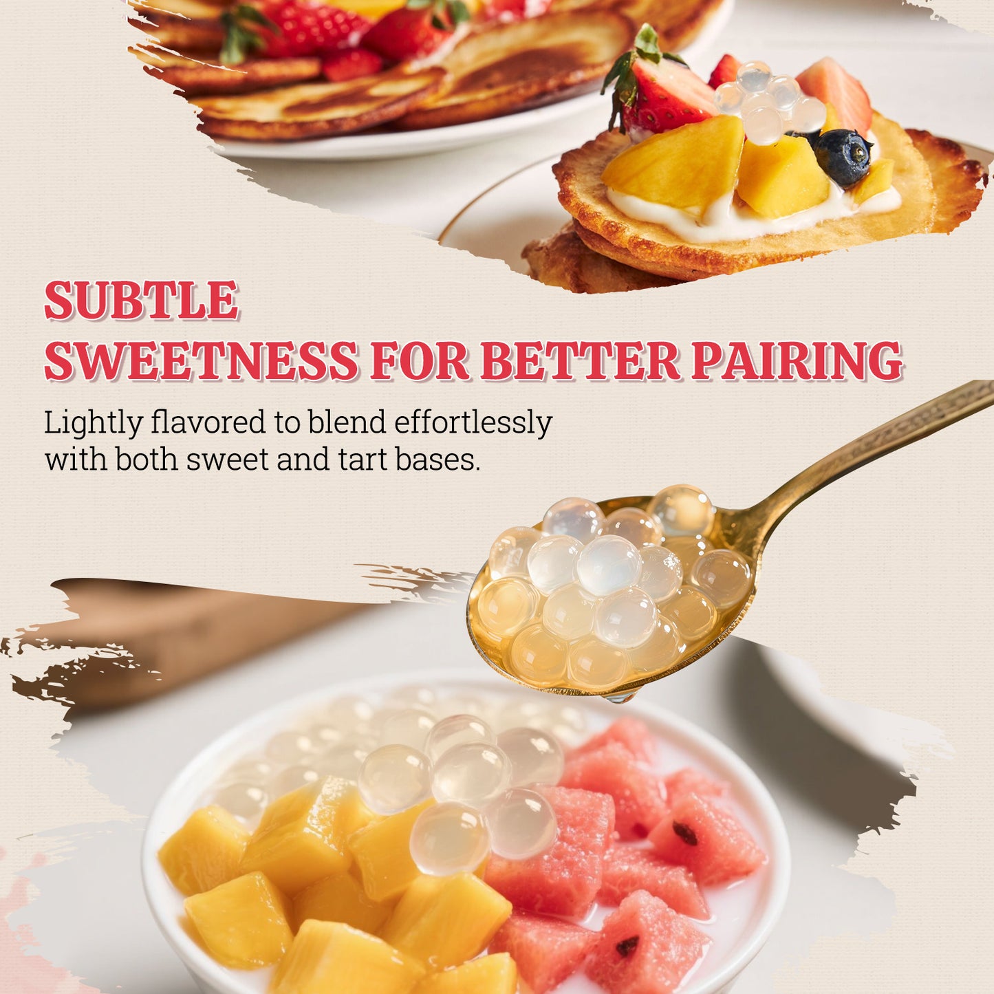 52USA Popping Boba Variety Pack, Bursting Boba Pearls for Bubble Tea, Beverages, Ice Cream (Strawberry 7 LB + Lychee 1.1 LB)