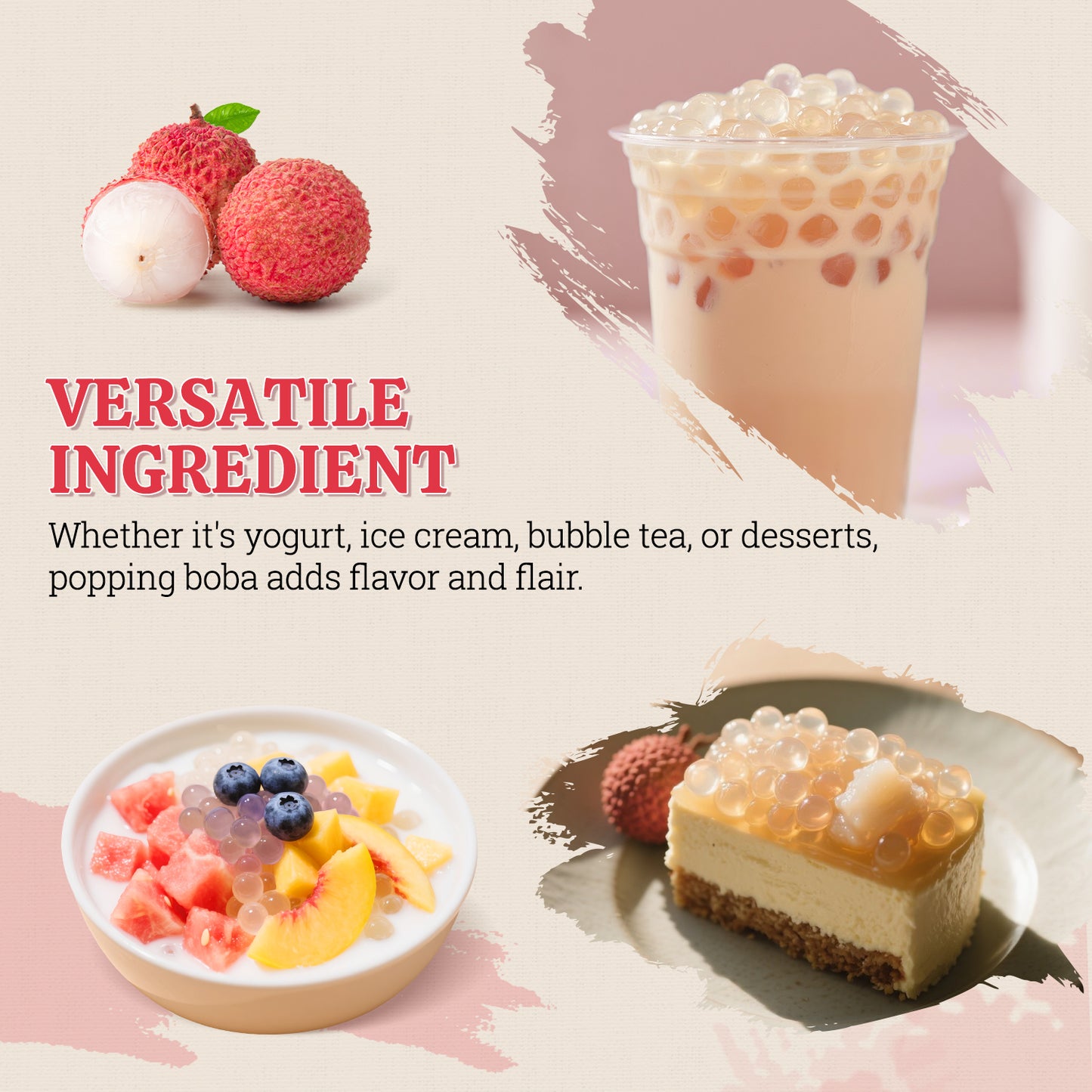 52USA Passion Fruit & Lychee Popping Boba Duo: Passion Fruit 3.2kg + Lychee 500g – DIY Topping Kit for Bubble Tea & Summer Drinks