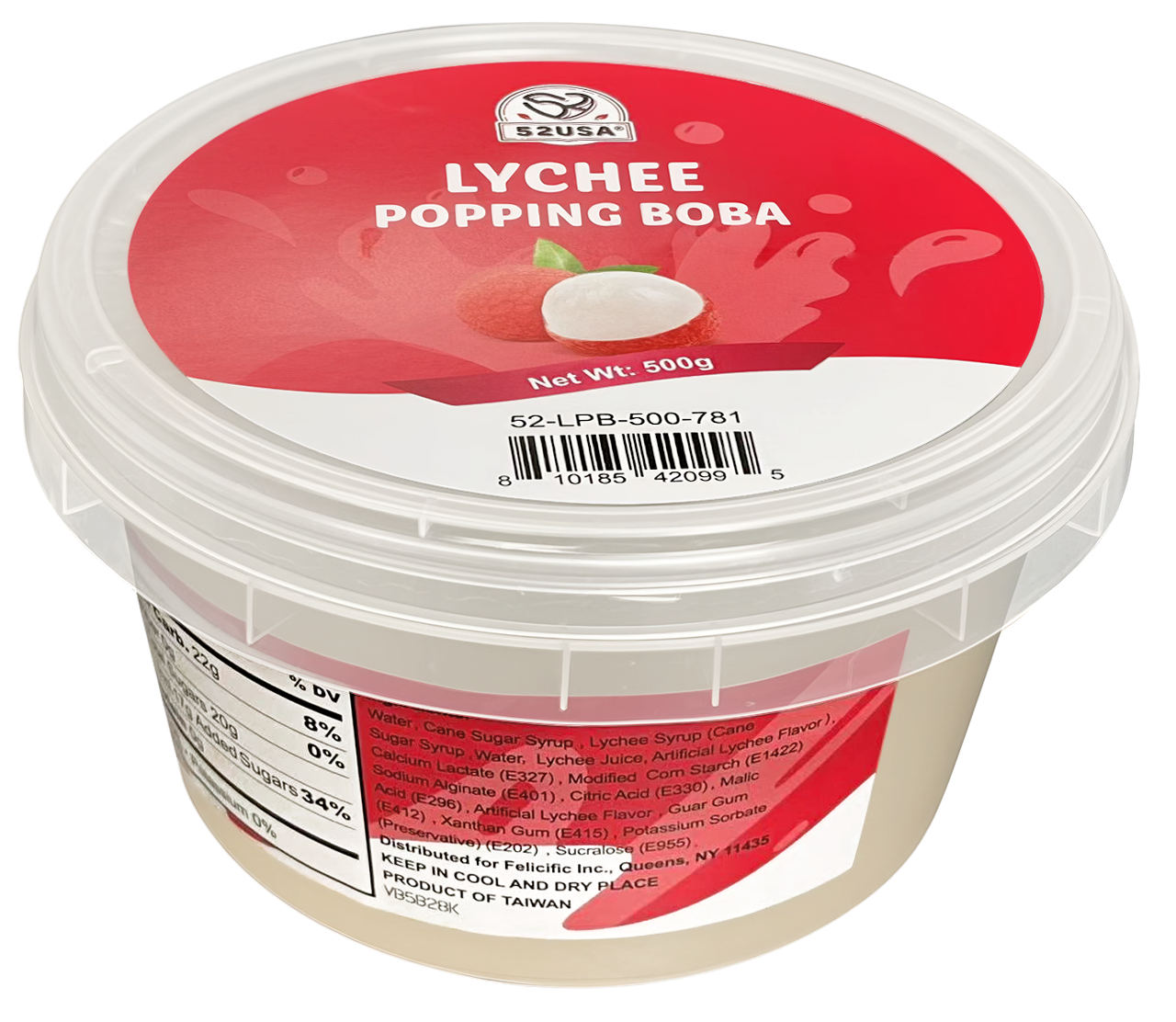 52USA Mango & Lychee Popping Boba Duo: Mango 3.2kg + Lychee 500g – DIY Topping Kit for Bubble Tea & Summer Drinks