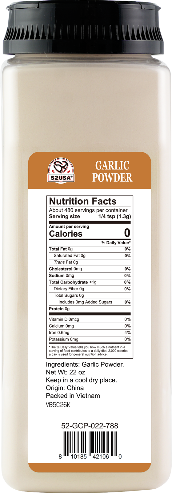 52USA Garlic Powder 22oz