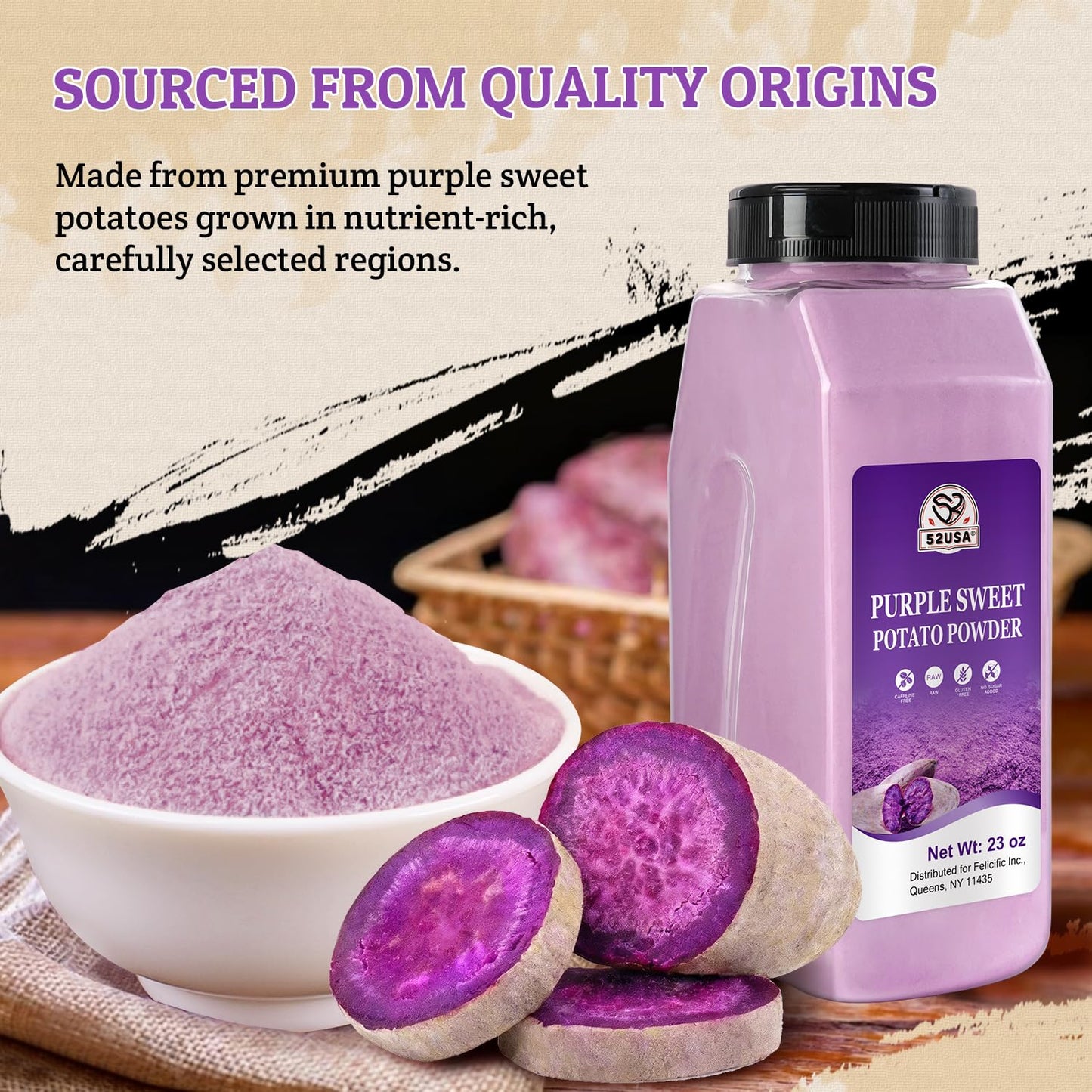 52USA Purple Sweet Potato Powder, Ube Powder 23oz(652g)