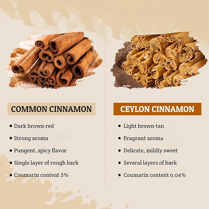 52USA Ceylon Cinnamon Sticks 4oz (113g), Whole Ceylon Cinnamon Stick, Perfect for Baking, Cooking & Beverages, Non-GMO, Kosher Certified - Cassia Cinnamon from Sri Lankan