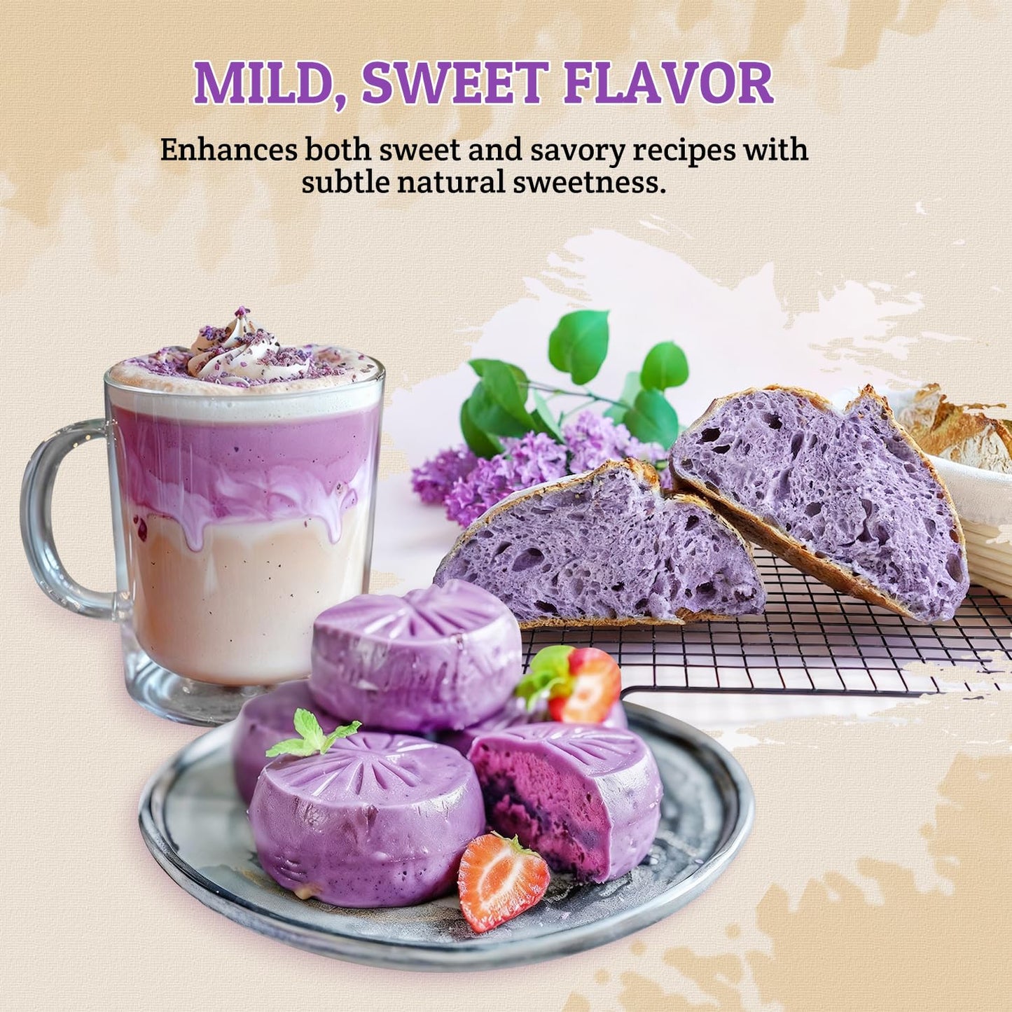 52USA Purple Sweet Potato Powder, Ube Powder 23oz(652g)