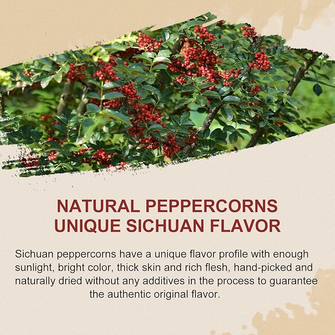 52USA Szechuan Peppercorns, Authentic Sichuan Peppercorns 8OZ, Mala Pepper