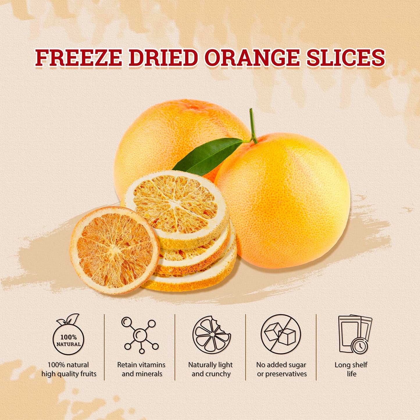 52USA Freeze Dried Orange Slices – 3oz