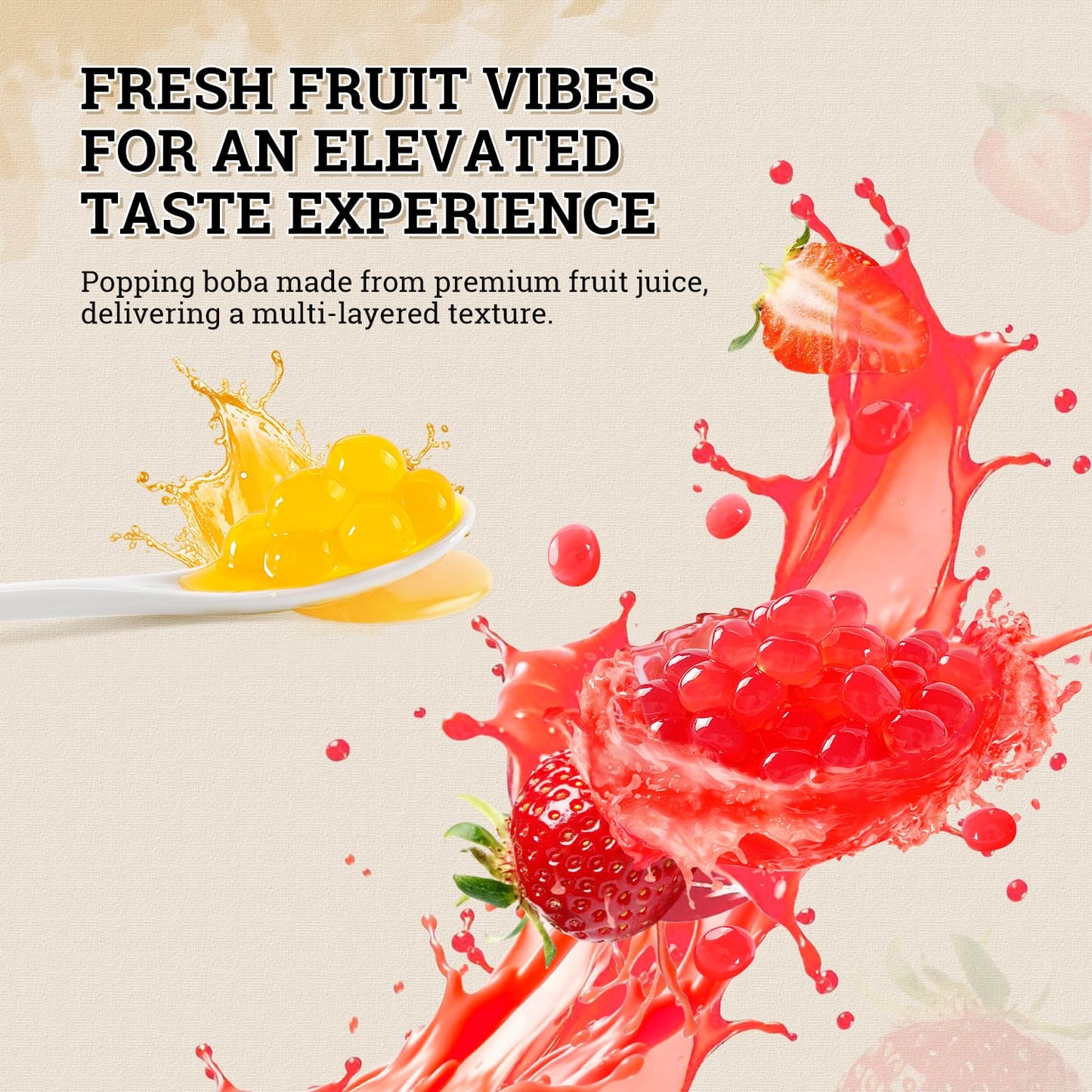 52USA Strawberry, Mango, Passion Fruit Popping Boba Pearls, Perfect for Bubble Tea, Smoothies, Ice Cream, Desserts, and Beverages 3.3 lb (1.1 lb X 3)