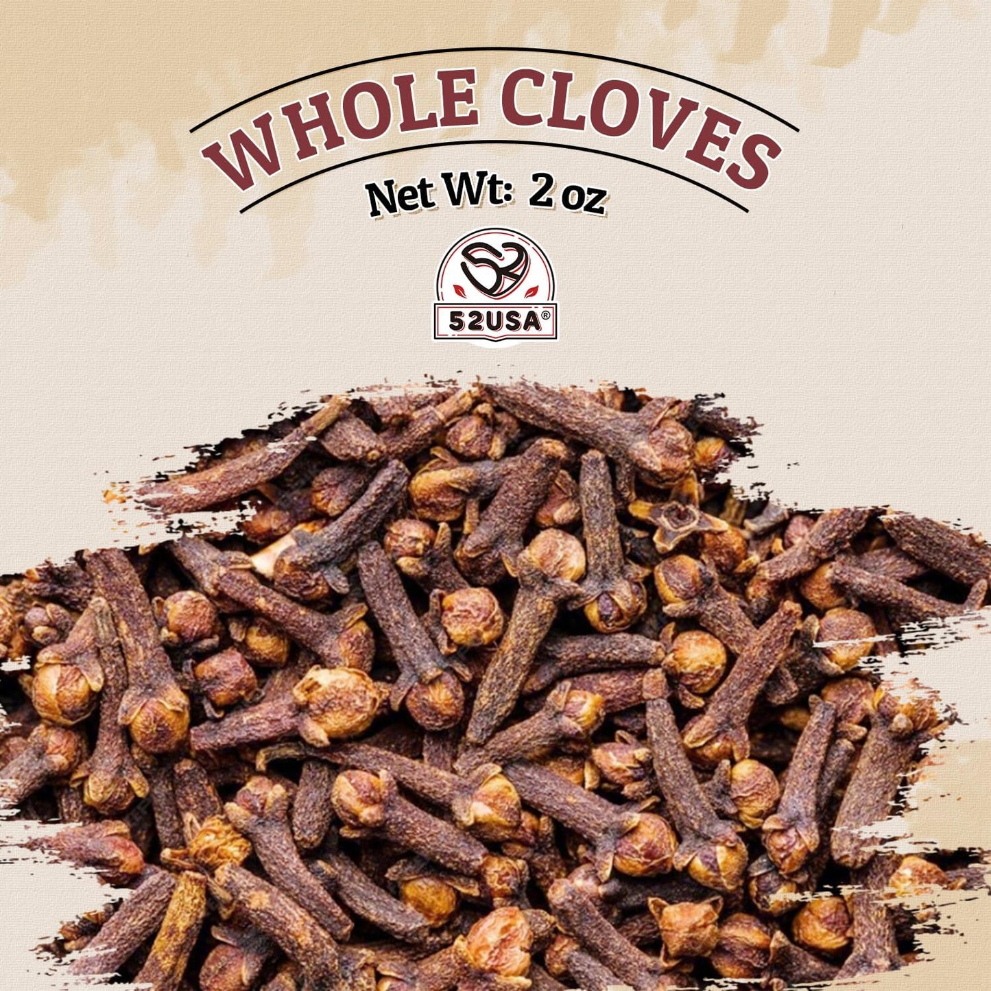 52USA Cloves Whole 2 oz (Pack of 1), Great for Food, Tea, Baking and Meats, All Natural | Non GMO | Kosher | Vegan | Gluten Free