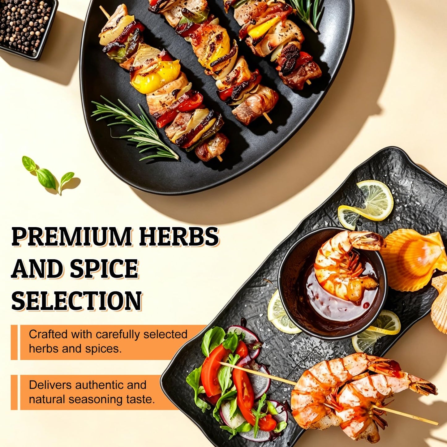 52USA BBQ Seasoning Set 4-in-1, Pack of 3, Includes Chicken, Seafood & BBQ Rubs for Grilling, Cooking & Barbecue