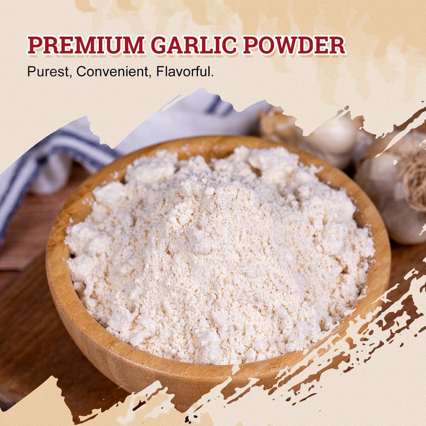 Click to see full view 52USA Garlic Powder 22 oz (1.54Lb), Fine Garlic Powder Seasoning for Cooking, Grilled Meats, Salads, Flavor Vegetables and Dressings, Gluten Free