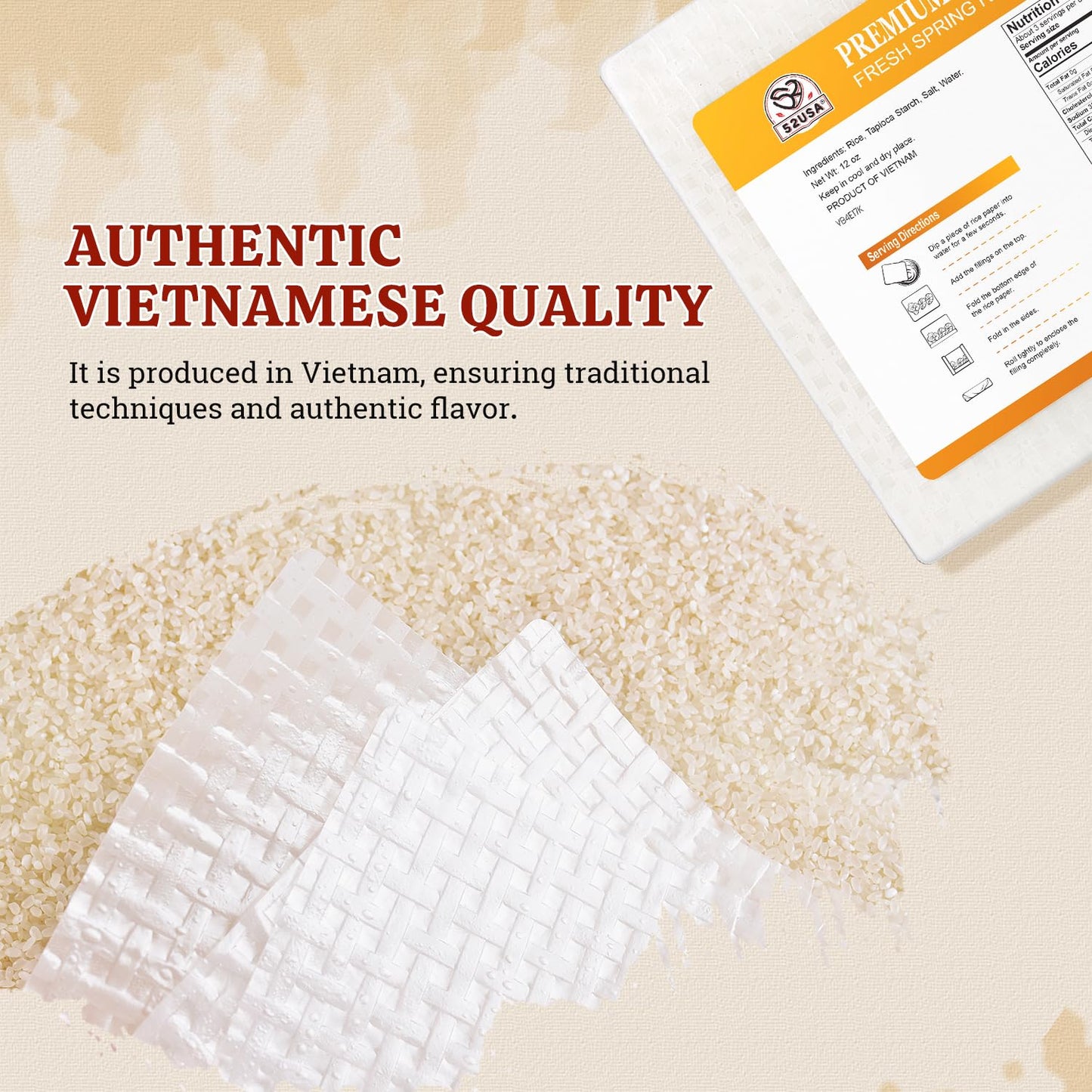 52USA Square Rice Paper